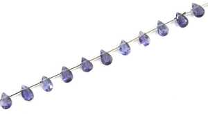 Natural Iolite Gemstone Faceted Pear Shape Cut Stone Jewelry Making Briolette Beads <b>Top</b> Quality Stone Manufracture - Product Image 5