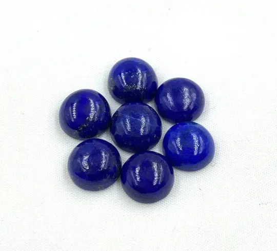 En kaliteli % 100% doğal Lapis Lazuli yuvarlak şekilli değerli taş boyutu 8 mm için kullanılan takı yapımı