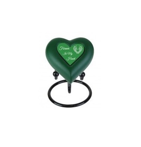 Meilleures ventes de petites urnes funéraires métalliques en forme de cœur de haute qualité pour cendres humaines/fournitures funéraires - Product Image 2