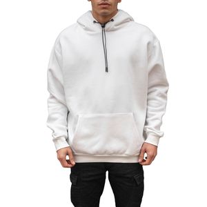 Sudadera con Capucha Blanca, Estilo Canguro, Nueva, Talla Grande, 100% Algodón, Servicio OEM para Hombre, Tejido, Ecológica, Regular S141 - Product Image 1