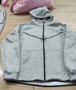 High Quality Reversible Mens Zip-up Fitness <b>Gym</b> <b>Hoodies</b> Windproof Sportswear-Plain Tech Fleece Design Your Own - Product Image 2