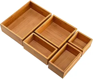 Cheap Wooden Box for Organizer, Classics Bamboo Organizer Box Set Art Crafts Pens Holder