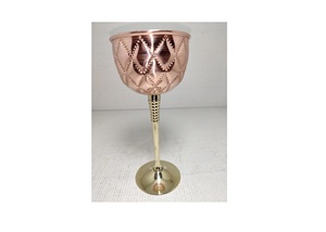 Handmade Copper <b>Goblet</b> Wine <b>Glass</b> Holder with Custom Logo Engraving Water-Friendly Red Wine <b>Glass</b> - Product Image 2