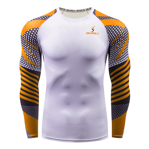 MMA Rash Guard Calidad superior Rash Guard diseño personalizado 100% Poliéster Camisa de compresión MMA Rashguards - Product Image 5