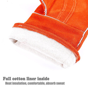 Guantes de soldadura de cuero de vaca, trabajo Industrial, largo - Product Image 6