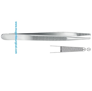 Fórceps de tejido DeBonney de acero inoxidable de alta calidad, 1x2 dientes, 18cm, fabricante y exportador de instrumentos quirúrgicos - Product Image 2
