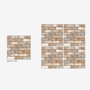 Baldosas de estacionamiento de cerámica con diseño de bloques de color verde y crema 400x400mm - Product Image 4