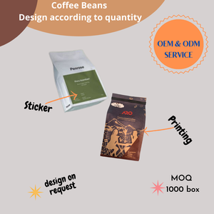 Granos de café tostados de Aro de Vietnam, fragancia fuerte OEM de 0,25 kg, granos de café puros amargos - Product Image 5