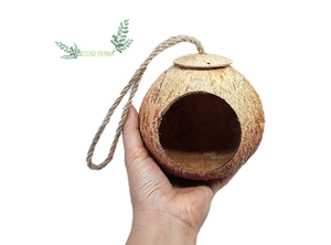 บ้านนกทำมือจากเปลือกมะพร้าวธรรมชาติ Eco2go เวียดนาม รังนกแบบแข็งแรงเป็นมิตรกับสิ่งแวดล้อม สำหรับทุกฤดูกาล - Product Image 3