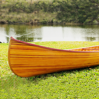 Kayak de pêche OMH artisanal en cèdre de 12 pieds, léger et écologique, avec pagaie à quille courbée en fibre de verre pour 2 personnes, pêche en lac 5