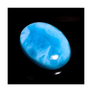 Larimar naturel ovale en pierre précieuse, 8/4 ", 9x11mm, pierres précieuses en vrac, prix d'usine en gros - Product Image 1
