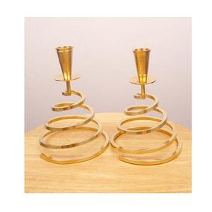 Juego de 2 candelabros de aluminio de color plateado Calidad de lujo Tamaño personalizado Soporte de vela alto para venta caliente - Product Image 4