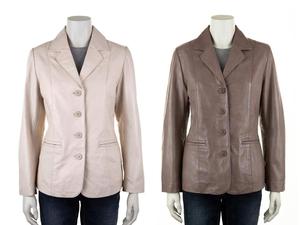 Chaqueta Varsity de Mujer de Cuero de Oveja Genuino, de Alta Calidad, Resistente al Viento, con Cierre de un Solo Botón, Precio al por Mayor - Product Image 3