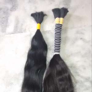 Haute qualité 2026 nouveaux produits fabriqués en inde 100% cheveux vierges indiens Remy en vrac. Cheveux doux en vrac non traités - Product Image 1