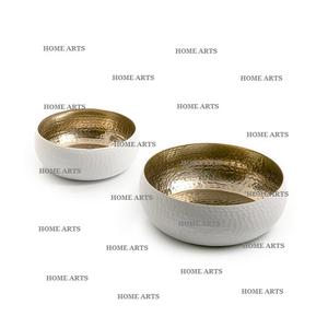 Set of 2 Different Size <b>Food</b> Serving Bowls Exclusive Quality Metal Hammered <b>Food</b> Serving Bowl At Best Price - Product Image 4