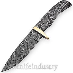 Lame vierge en acier de damas forgé à la main, pour l'industrie des couteaux Sm, 9.00 pouces, avec traversin en laiton (smk1985) - Product Image 3