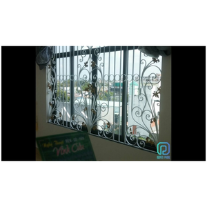 Ventanas de diseño a la parrilla de hierro forjado, diseño vietnamita, marco negro, más vendido - Product Image 1