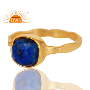 Blue Natural <b>Lapis</b> <b>Lazuli</b> Gemstone Stackable <b>Ring</b> Jewelry Manufacturer Solid Sterling Silver Gold Plated <b>Ring</b> Silver Jewelry - Product Image 2
