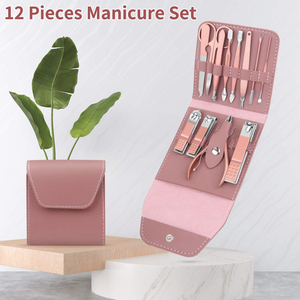 Kit de manucure et de pédicure en acier inoxydable, 12 Instruments de beauté avec étiquette privée, vente en gros, livraison gratuite - Product Image 6