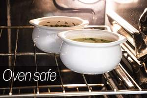 Paquete <span class=keywords><strong>de</strong></span> 6 Tazones <span class=keywords><strong>de</strong></span> Cerámica <span class=keywords><strong>de</strong></span> 12 oz para <span class=keywords><strong>Sopa</strong></span> <span class=keywords><strong>de</strong></span> <span class=keywords><strong>Cebolla</strong></span> Francesa, Perfectos para Sopas <span class=keywords><strong>de</strong></span> <span class=keywords><strong>Cebolla</strong></span>, Guisos, Estilo <span class=keywords><strong>Restaurante</strong></span>, Blancos - Product Image 5