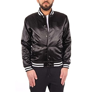 แจ็คเก็ตบอมเบอร์ผู้ชาย คอตั้ง ผ้าไหมซาติน แฟชั่นขายดี ผลิตในปากีสถาน ปี 2026 รับผลิตตามสั่ง สีและโลโก้ตามต้องการ ขายส่ง - Product Image 1