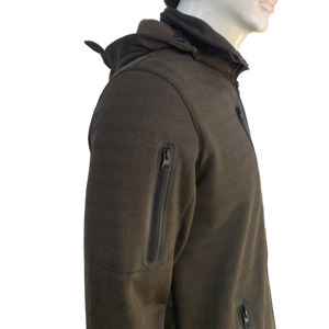 Veste de chasse en polaire à capuche pour randonnée en plein air, personnalisable, OEM, vente en gros - Product Image 1
