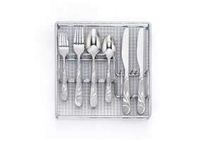 Ensemble de cuillères à couverts en acier inoxydable avec un design de feuille élégant couverts classiques argenterie parfaite pour la cuisine ou le mariage - Product Image 2