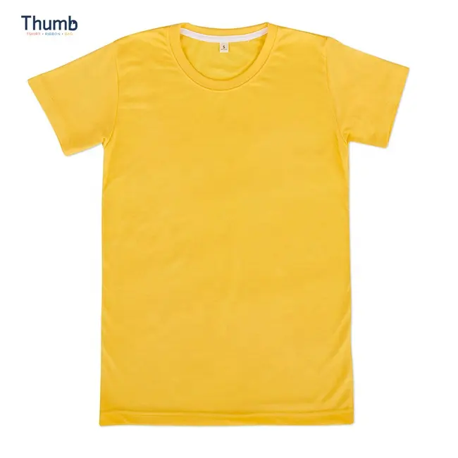 Gelbes Polyester-T-Shirt Hergestellt in Thailand für den Sublimation druck Kurzarm-Polyester/Baumwolle Casual Polyester-Trikot
