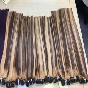 Extensiones de cabello humano vietnamita 100% sin procesar Color de Alta Luz Hueso recto Sin enredos Sin desprendimiento Precio al por mayor - Product Image 6