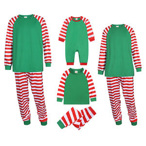Hot sale in stock 2021 long sleeve <b>christmas</b> <b>pajamas</b> sleepwear parent-child suit - Product Image 1
