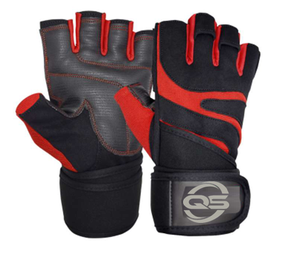 Guantes transpirables de cuero y neopreno para levantamiento de pesas para gimnasio, entrenamiento, culturismo y levantamiento de pesas - Product Image 3