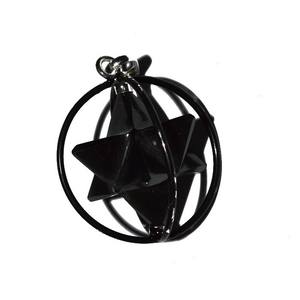 จี้กรงเมอร์กาบาเกตสีดำธรรมชาติ - Product Image 1