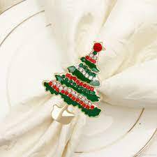 New Napkin Ring Napkin Ring <b>Christmas</b> <b>Tree</b> Deer Wreath Napkin Ring - Product Image 2