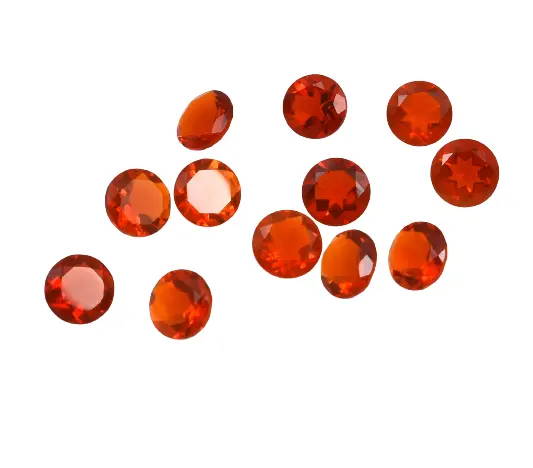 Top trendy 6 mm forma redonda corte alta qualidade laranja limpo opala de fogo qualidade superior atacado pedra preciosa natural