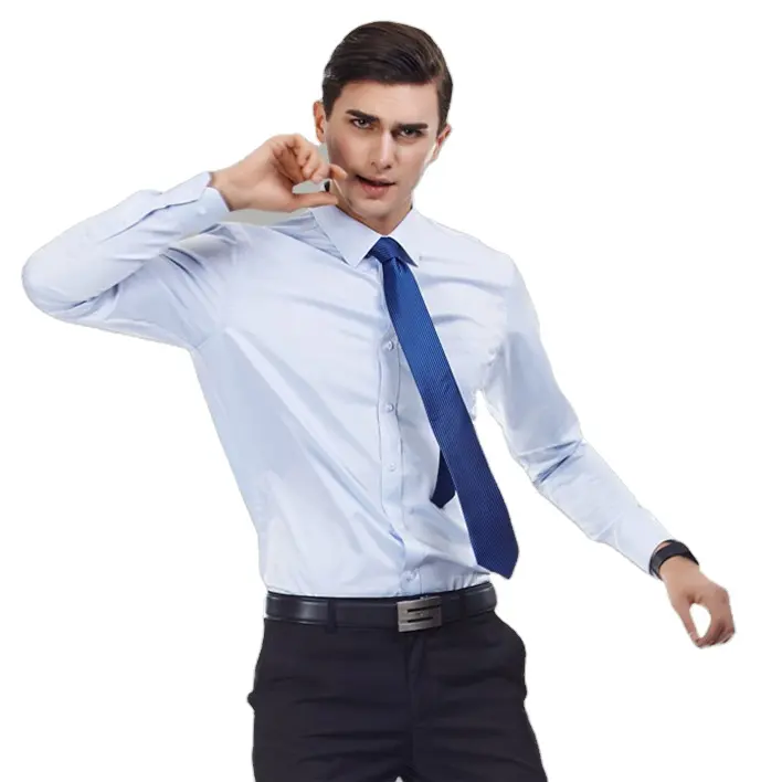 Camisa oxford branca masculina, camisa formal de escritório para homens