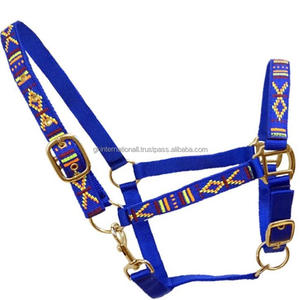 Licou de cheval en Nylon de haute qualité, disponible en plusieurs couleurs, style brodé, accessoires en acier inoxydable - Product Image 2