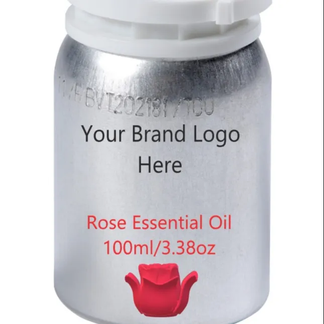 Óleo essencial de aromaterapia para atacado, óleo de rosa a granel com 100ml para perfume em spa óleo essencial de beleza