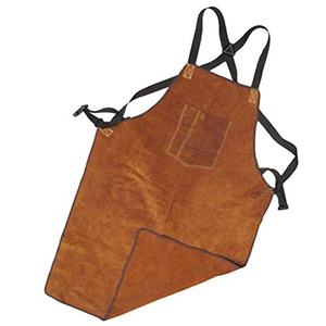 Tablier réglable en cuir avec poches en cuir véritable de couleur jaune avec logo personnalisé Tablier en gros imperméable pour atelier - Product Image 2