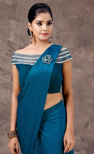 BOLLYWOOD NOUVELLE MEILLEURE VENTE DESIGNER AWARD PARTY WEAR GEORGETTE SOIE SAREE - Product Image 5