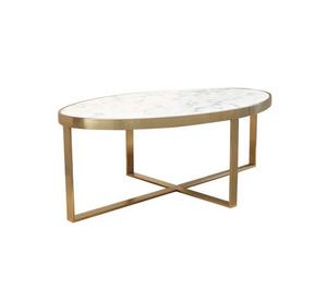 Mesa de centro ovalada de metal, muebles de sala de estar para uso doméstico - Product Image 6