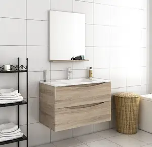 Meuble-lavabo de salle de bain au design moderne Meuble-lavabo mural modulaire 2024