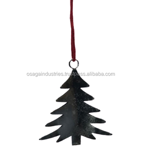 Arbre de noël en fer et métal doré, 3 flocons de neige, ornement suspendu, décoration de maison, nouvelle collection - Product Image 2