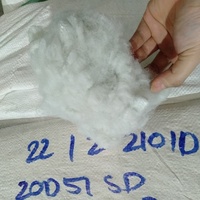 Vikohasan 20D Fibres synthétiques certifiées Oeko-Tex, polyester recyclé GRS, garnissage de coussins blanc uni en fibres courtes