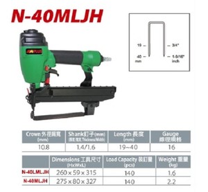 APLUS-Grapadora neumática Senco N, grapadora de aire Senco N, Clavadora neumática de 10,8mm, 18GA, mm - Product Image 2