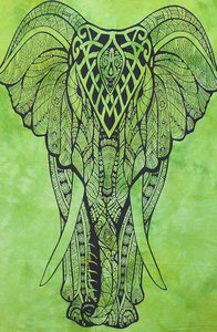 Tapiz indio para colgar en la pared, colcha de Reina, elefante, Mandala, tela estampada Bohemia, decoración de tiro de playa gitana - Product Image 5