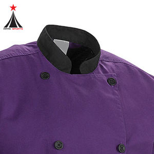 Chaqueta de Chef personalizada de alta calidad, tela de sarga, transpirable, cómoda, Unisex, para restaurante, Bar, uso, precio al por mayor, diferentes diseños - Product Image 3