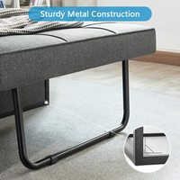 Meuble multifonction unique 4 en 1, canapé-lit Convertible, fauteuil Ottoman avec oreiller