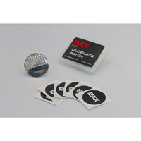 PAX P1507 Patchs de réparation de pneus de vélo en caoutchouc naturel ronds de 25 mm sans colle avec boîte en plastique noir 18g