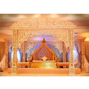 Фэнтези Болливуд королева дворец мандап Декор глам индуическая Свадебная церемония мандап динамичный индийский свадебный Болливуд мандап