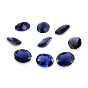 Offres Spéciales élégant Iolite forme ovale naturelle coupe brillante 7x9mm pierre précieuse en vrac bijoux naturels Costume Bling pierre de couleur en vrac - Product Image 1